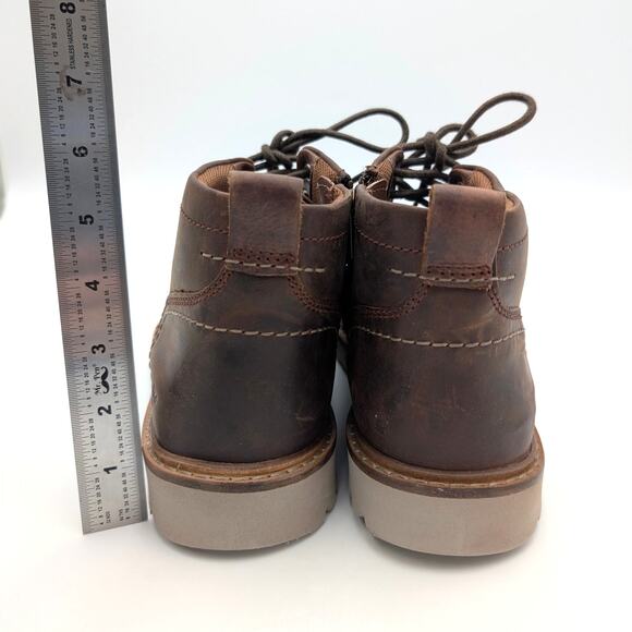 Clarks Weltridge Side Zip Boots Round Toe Men\'s Tan Leather US9.5 EU42.5 main image 5